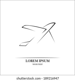 Airplane line art
