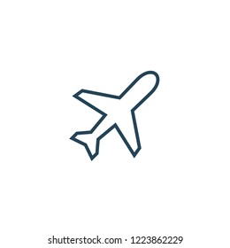 Airplane line icon