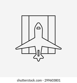airplane line icon