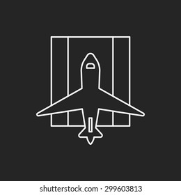 airplane line icon