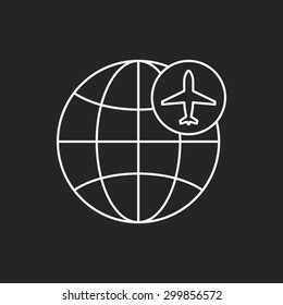 airplane line icon