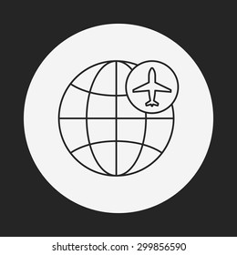 airplane line icon
