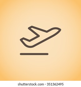 Airplane line icon