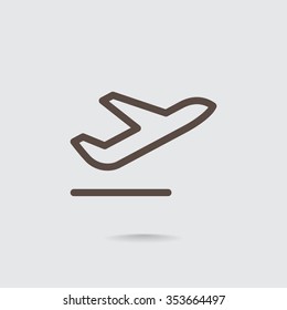 Airplane line icon