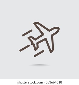 Airplane line icon