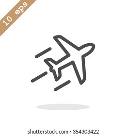 Airplane line icon