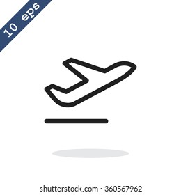 Airplane line icon