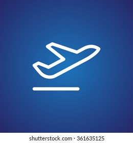 Airplane line icon