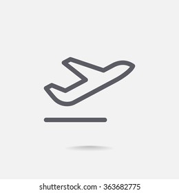 Airplane line icon