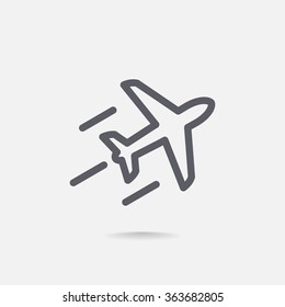 Airplane line icon