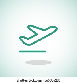 Airplane line icon