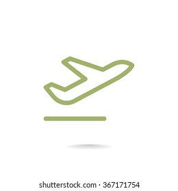 Airplane line icon