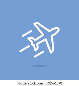 Airplane line icon