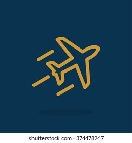 Airplane line icon