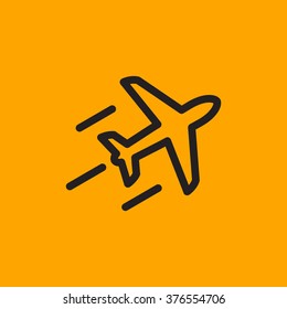 Airplane line icon