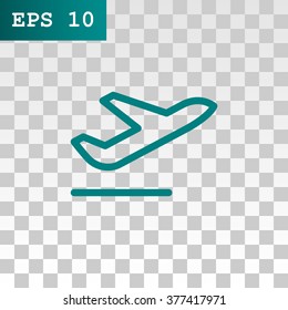 Airplane line icon