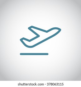 Airplane line icon