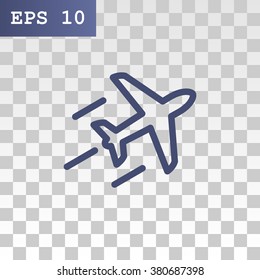 Airplane line icon