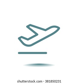 Airplane line icon
