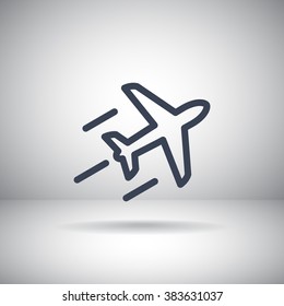 Airplane line icon
