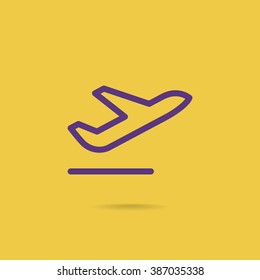 Airplane line icon