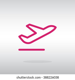 Airplane line icon
