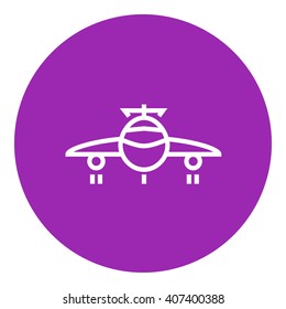 Icono de línea de avión.