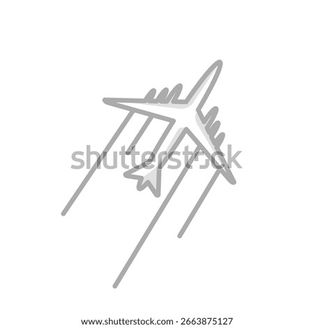 Airplane Line icon, aircraft Editable stroke, Delivery Elements, Courier, Cargo, Container, Express Delivery, Shipping, Transportation.