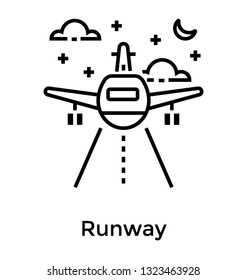 Airplane line icon design 
