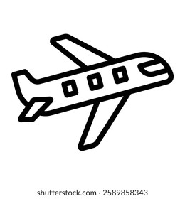 Airplane Line Icon Design For Personal And Commercial use