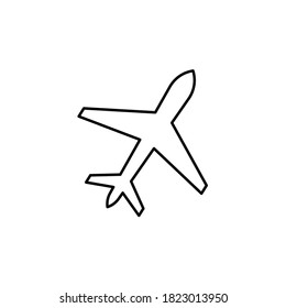 Airplane line icon. Design template vector