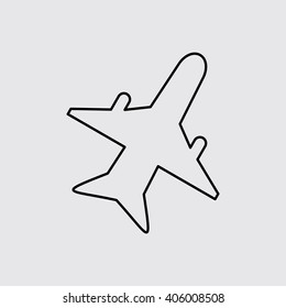 Airplane line icon. Eps-10.