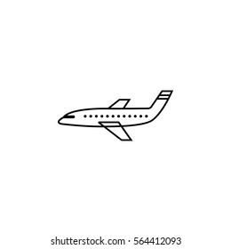 Airplane line icon, navigation and air transport sign, air fly vector graphics, a linear pattern on a white background, eps 10.