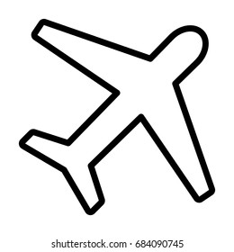 Airplane  line icon. Plane symbol in outline style. Vector illustration