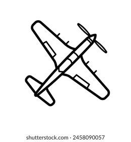 avión - Vector de iconos de línea	