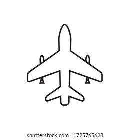 Airplane line icon vector simple design