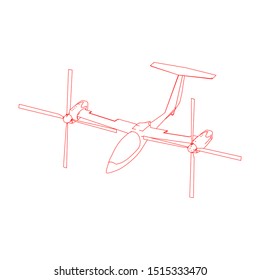 Airplane line path vector icon of air plane flight route with start point and dash line trace. Airplane Flying Icon vector symbol icon. Flying an airplane trip