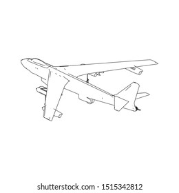 Airplane line path vector icon of air plane flight route with start point and dash line trace. Airplane Flying Icon vector symbol icon. Flying an airplane trip