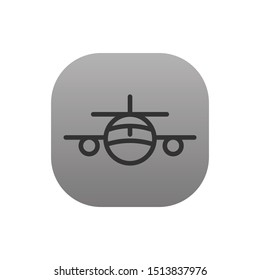Airplane  - Line Vector Icon