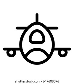 Airplane Line Vector Icon