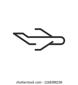airplane. linear icon. Line with editable stroke