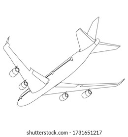 Ilustración de líneas aéreas. Abstracto de aviones vectores en el fondo blanco