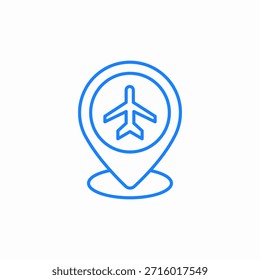 Vektorsymbol für Flugzeugstandort