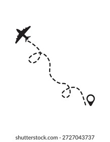 ícone de localização de avião, vetor melhor ícone plano.