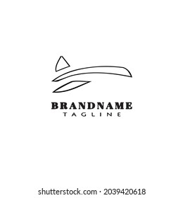 airplane logo cartoon icon design template modern vector illustration