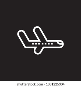 airplane logo concept, unique, simple, creative for