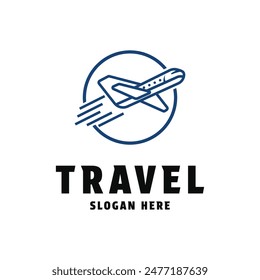 airplane logo design concept idea for business tour and travel