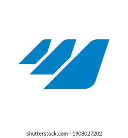 airplane logo design with geometry