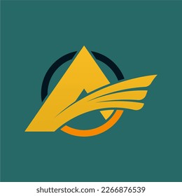 Logo-Design des Flugzeugs. Einfaches Flugzeuglogo. Vorlage für abstraktes Flügellogo