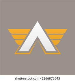 Airplane logo design. Simple airplane logo. Abstract wing logo template